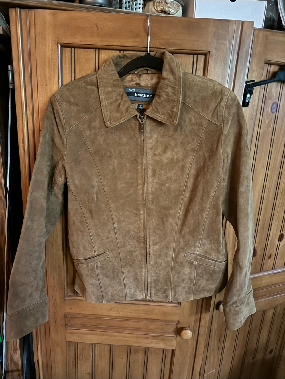 Wilsons Leather Women's Suede Bomber Jacket in Brown